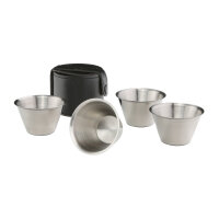 Bechersatz im Lederetui 4 Becher 30 ml