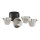 Bechersatz im Lederetui 4 Becher 30 ml