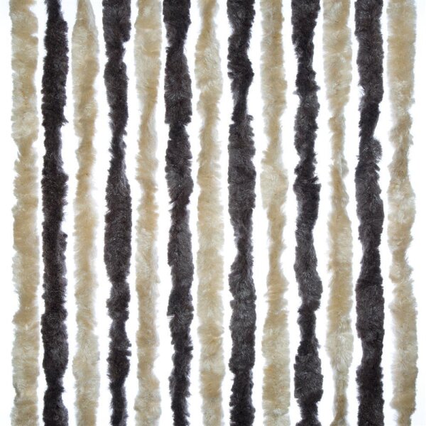 Chenille-Flauschvorhang Caravan 56 x 175 cm, braun/beige