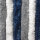Chenille-Flauschvorhang Zelt/Balkon 100 x 205 cm, dunkelblau/weiß/grau