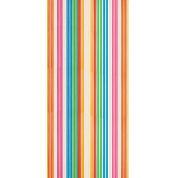 Streifenvorhang bunt, weiß 90 x 200 cm