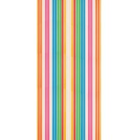 Streifenvorhang bunt, weiß 90 x 200 cm
