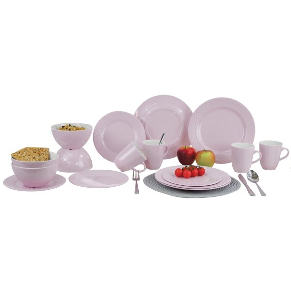 Geschirrset 16-tlg. Royal 16 tlg. Geschirrset, Royal rose mit Anti-Slip