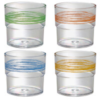 Trinkglas SAN bunt 4er Pack