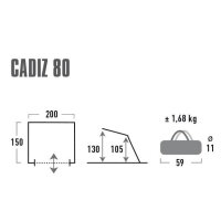 Strandmuschel Cadiz 80 200 x 150 x 130 cm