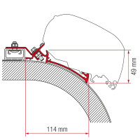Adapter Rapido Distinction 400 cm Markisenadapter F80/65