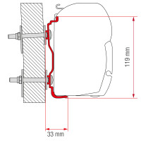 Adapter Hymer 400 ab 2016 Markisenadapter F45