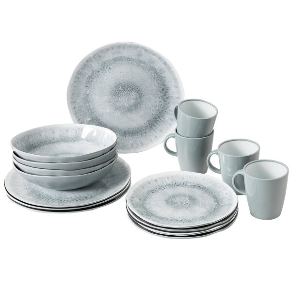 Geschirrset Pearl 16-tlg. StoneTouch-Melamin