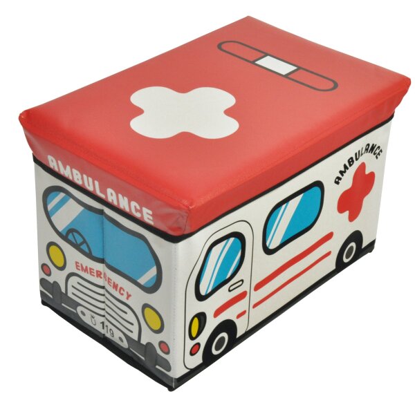 Aufbewahrungsbox / Polsterhocker Krankenwagen