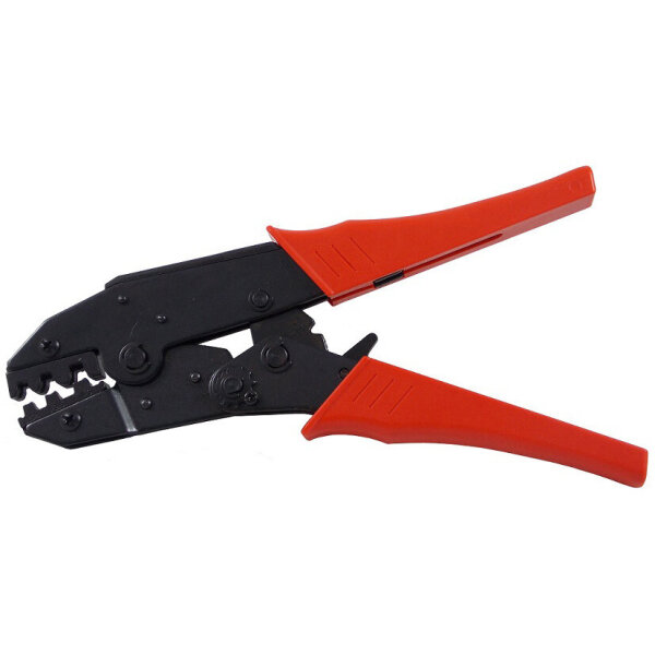Crimpzange für Querschnitt 0,5-6,0 mm² f. unisolierte Kabelschuhe u. Steckverb.