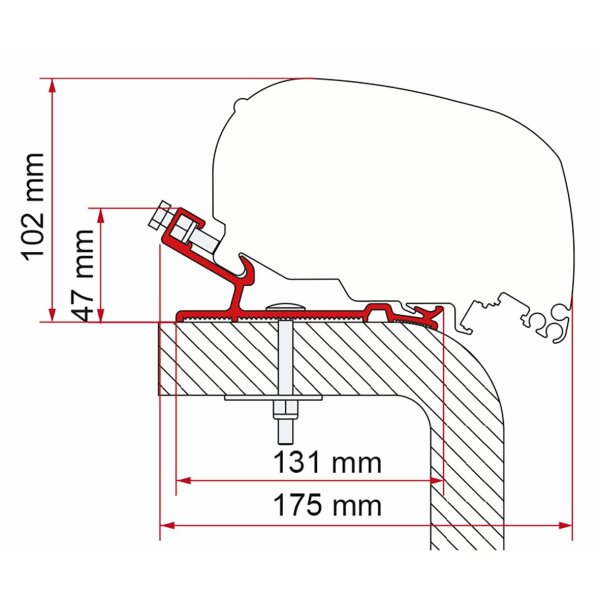Adapter Hymer 550 Markisenadapter F80