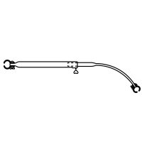 Dachauflagestange gebogen 22 mm Stahl, 80-115 cm