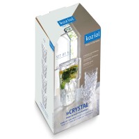 Karaffe mit 4 Becher Kanne 1,6l mit 4 Becher 250ml CRYSTAL