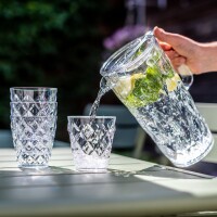 Karaffe mit 4 Becher Kanne 1,6l mit 4 Becher 250ml CRYSTAL