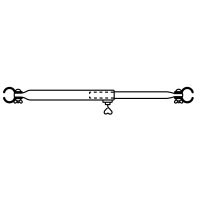 Dachauflagestange 32 mm Stahl 120-205 cm
