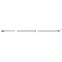 Orkanstütze mit Gelenkfuß 32 mm Stahl, 180-260 cm