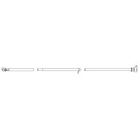 Orkanstütze mit Gelenkfuß 25 mm Stahl, 125-205 cm