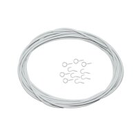 Spannfix hellgrau 5 Meter mit 5 Haken und 5 Ösen, SB
