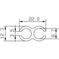 Verbindungskeder 250 cm grau