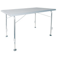 Campingtisch Stabilic 3 hellgrau 115 x 70 x 57-74 cm